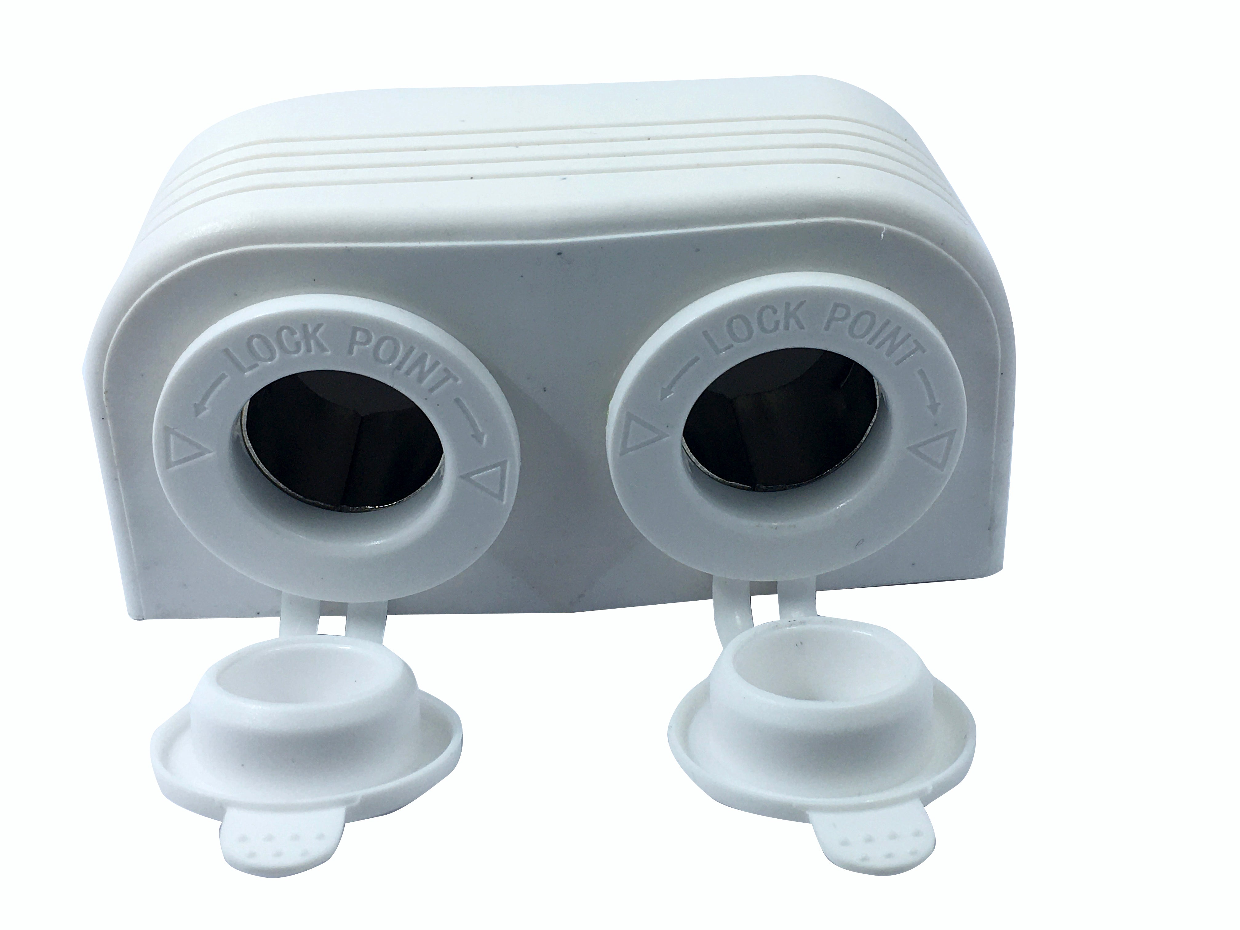 White Surface Mount Socket Dual Regular