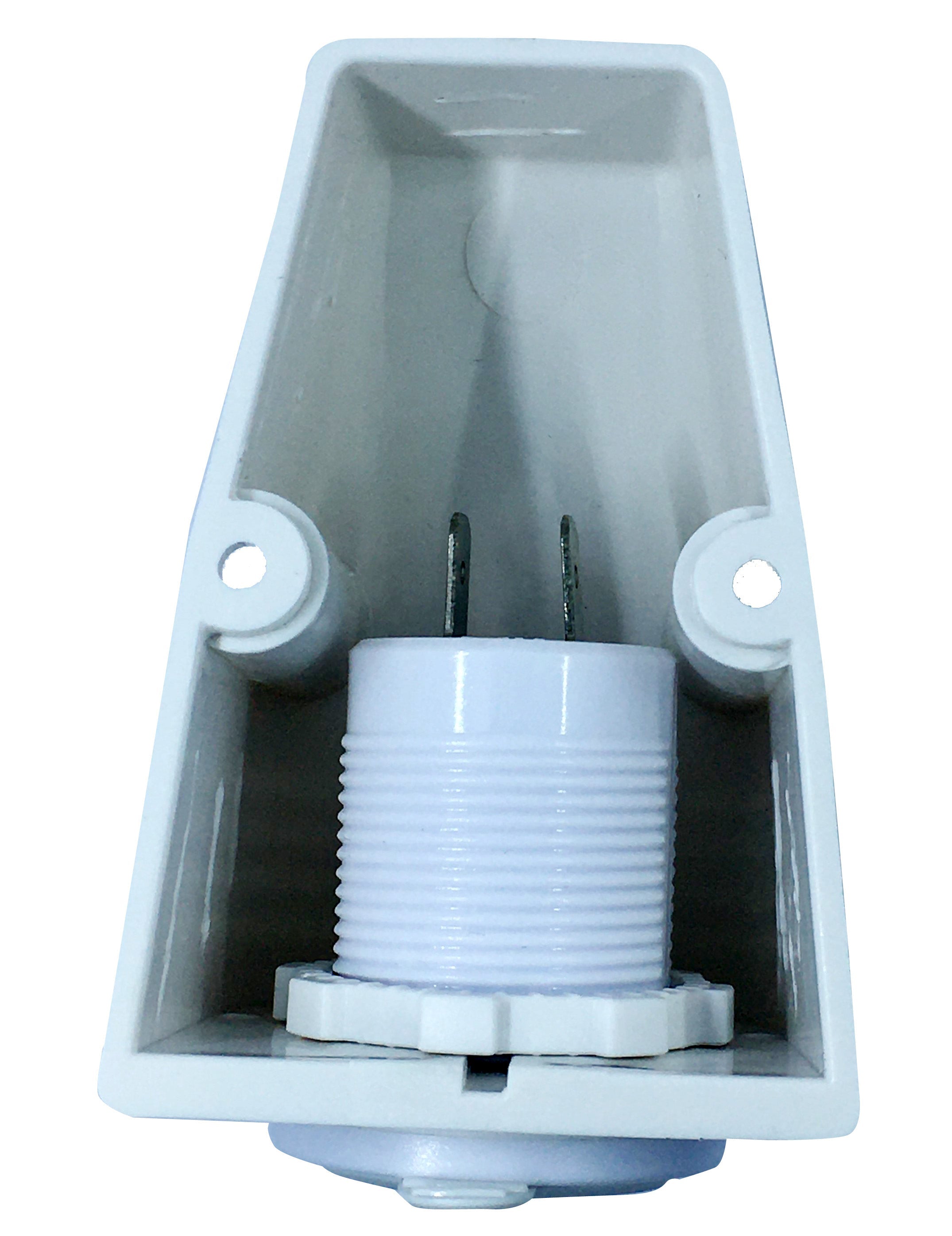 White Surface Mount Socket LED Red