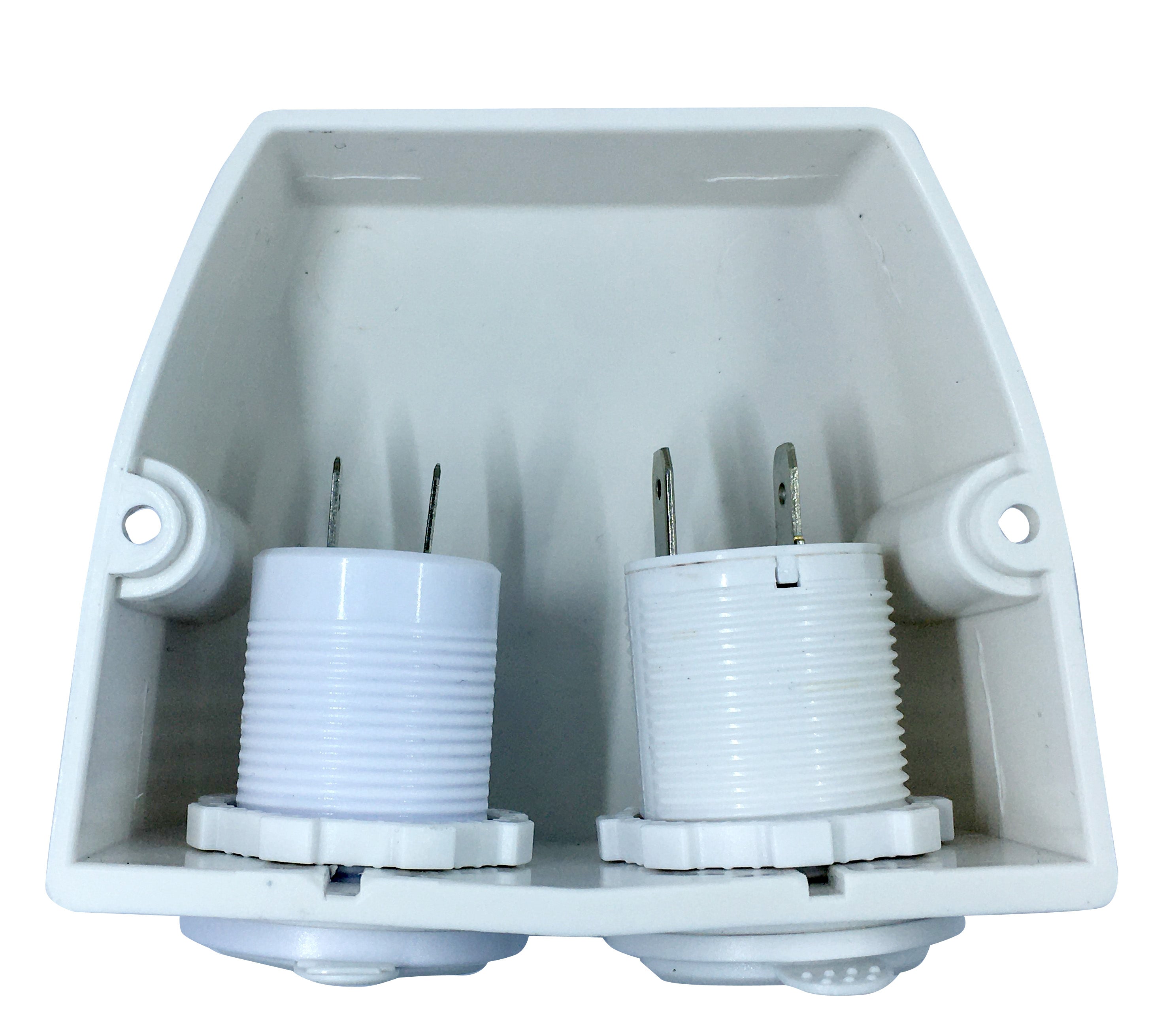 White Surface Mount Socket Dual Regular