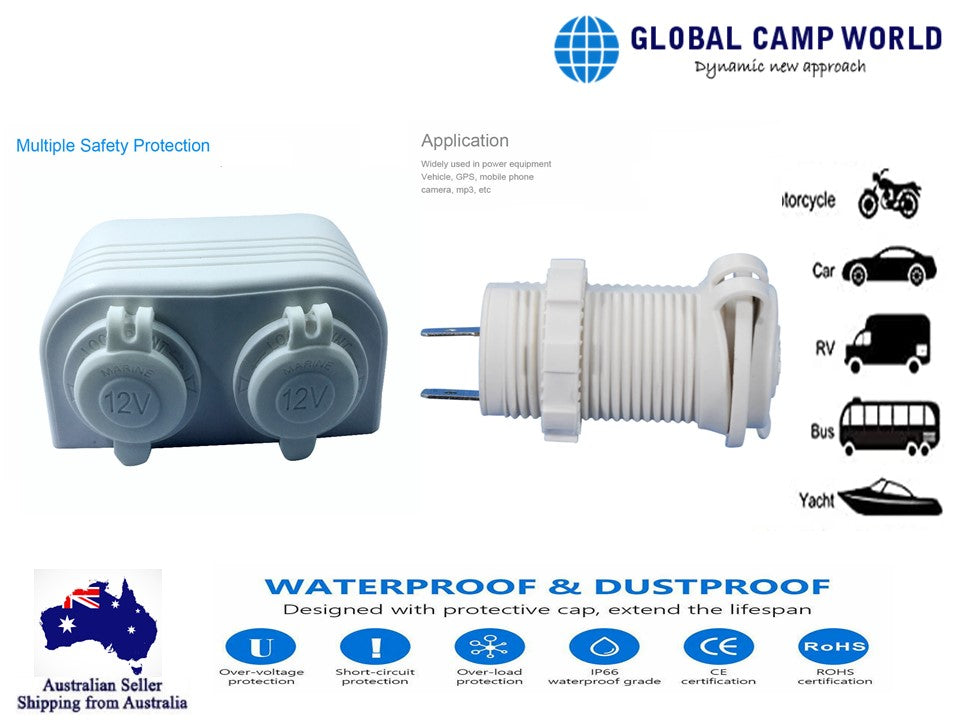 White Surface Mount Socket  Dual LED White