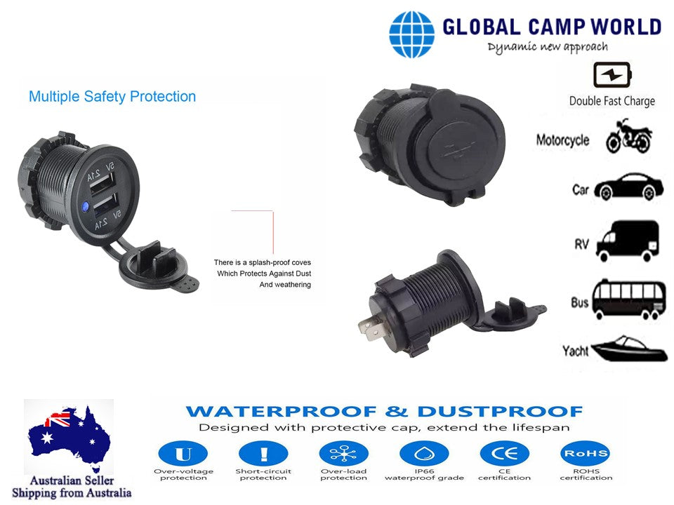 USB Charger Socket Double  4.2A