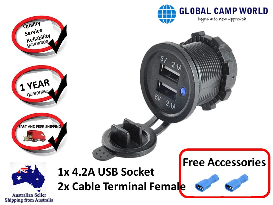 USB Charger Socket Double  4.2A